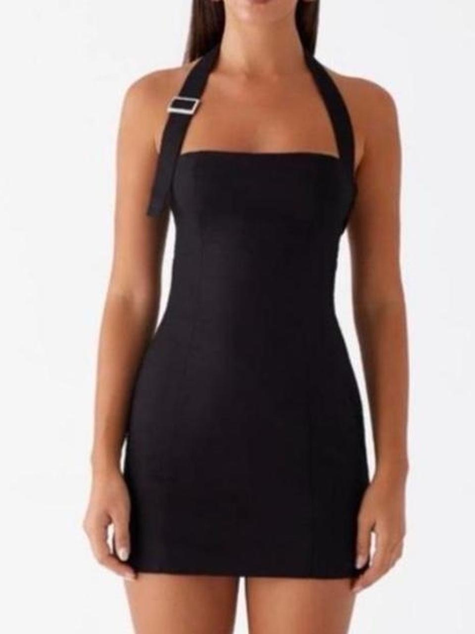 Peppermayo Black Halter-Style Mini Dress